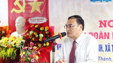 Chủ nhiệm Ủy ban Kiểm tra Tỉnh ủy Võ Văn Quỳnh dự Ngày hội Đại đoàn kết ở huyện Sơn Tịnh