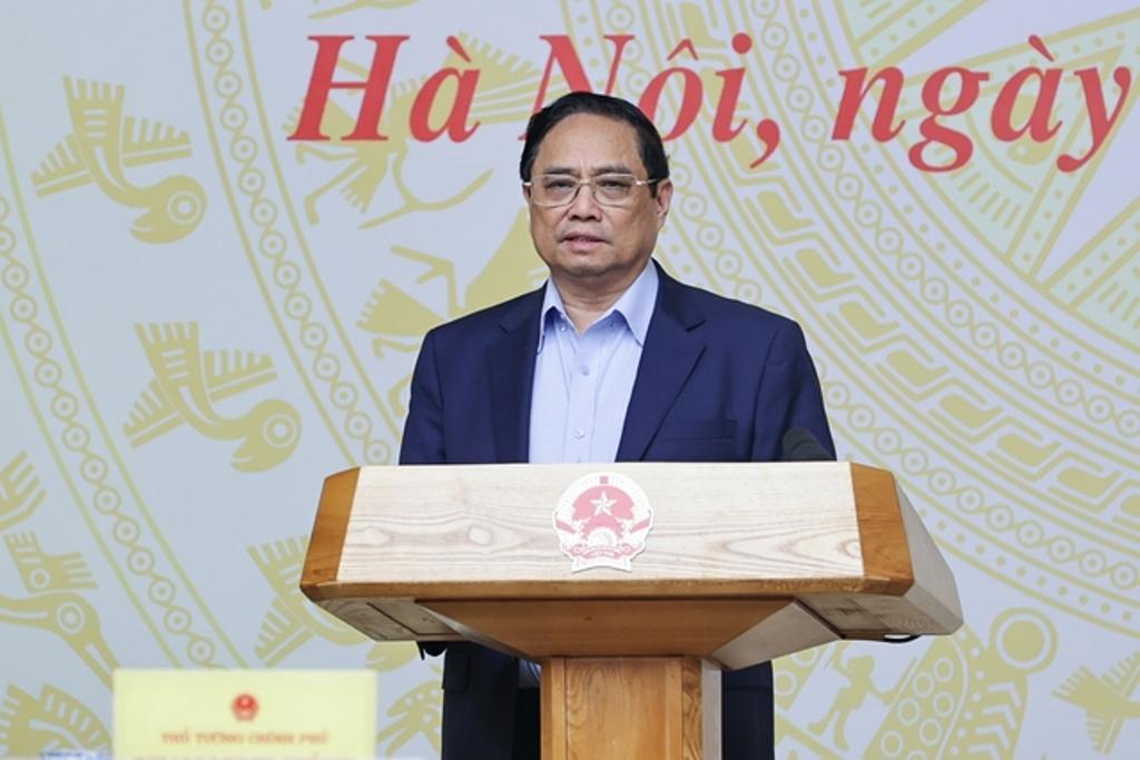 Thủ tướng Chính phủ Phạm Minh Chính phát biểu kết luận hội nghị. Ảnh: VGP/NHẬT BẮC.