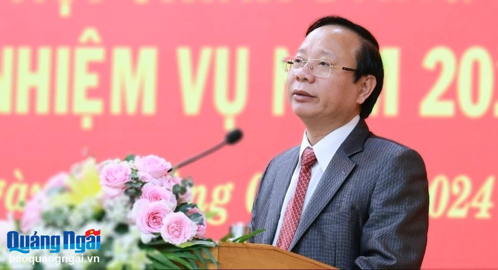 Trưởng ban Nội chính Tỉnh ủy Lương Kim Sơn phát biểu kết luận hội nghị.